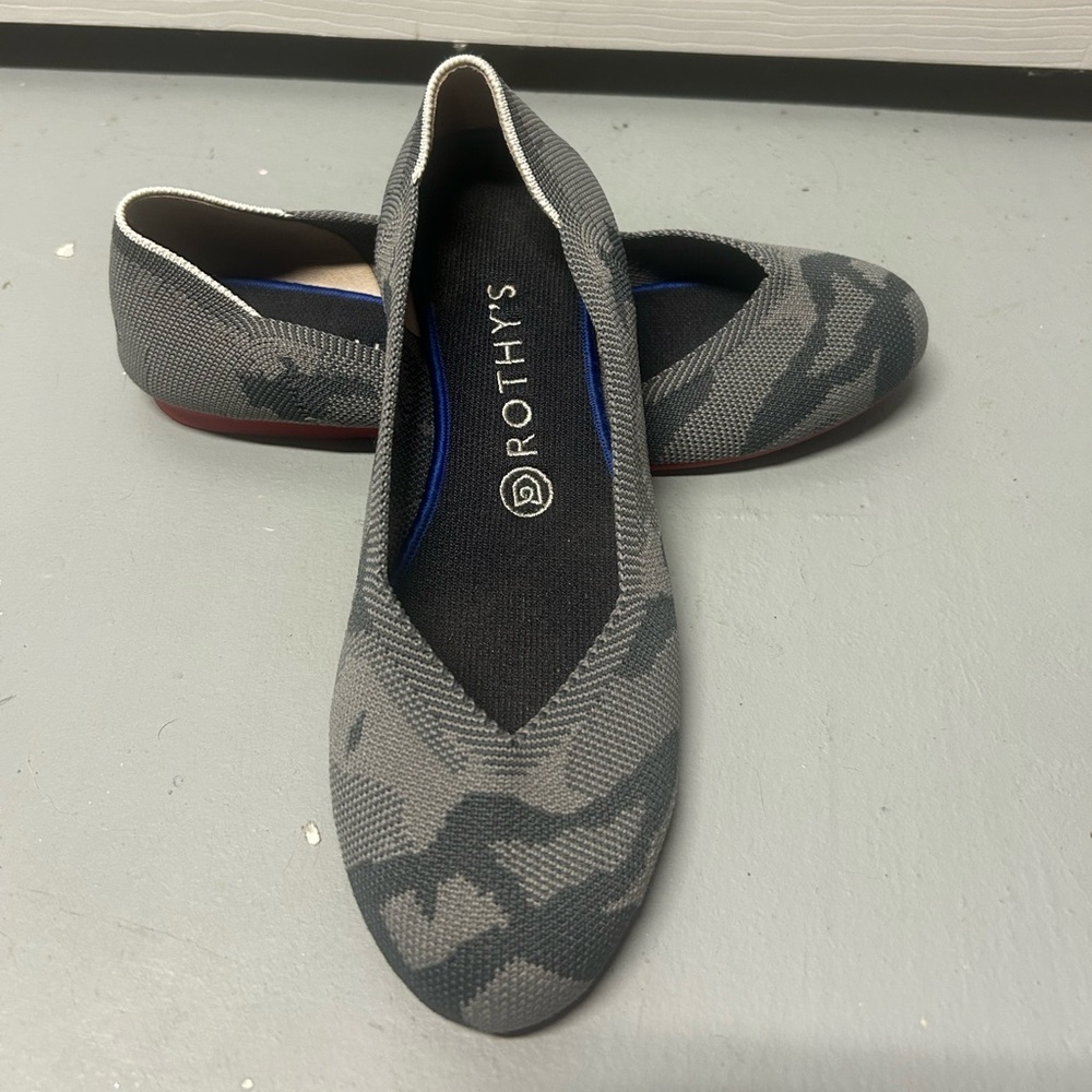Rothy's Camouflage Gray Flats